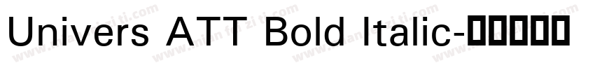 Univers ATT Bold Italic字体转换